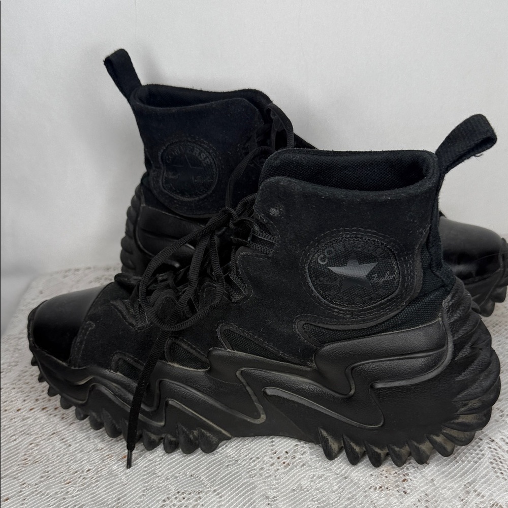 Converse Black Platform Shoes - image 1